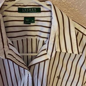 Women’s Ralph Lauren Striped Brown/White Shirt